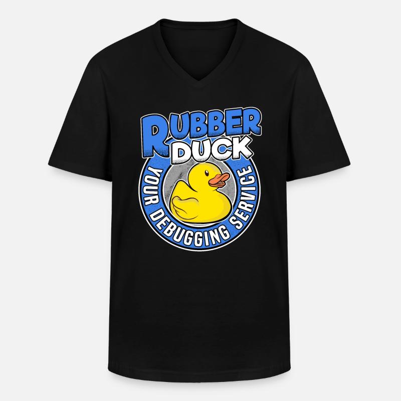 Programmeurs Canard Programmation Debugging Drôle - T-shirt col V Homme - noir
