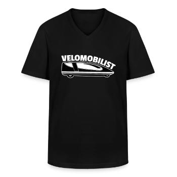 Velomobil Geschenk Velomobilist Liegerad Fahrrad - Männer-T-Shirt mit V-Ausschnitt - Schwarz - Vorne - AI Model Male 178 dark (178cm)