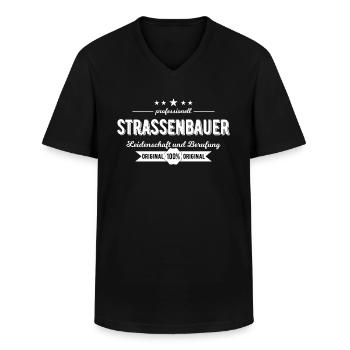 Straßenbauer Straßenbau Geschenk - Männer-T-Shirt mit V-Ausschnitt - Schwarz - Vorne - AI Model Male 178 dark (178cm)