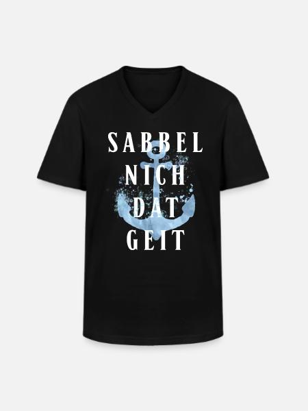 Norddeutscher witziger Spruch - Männer-T-Shirt mit V-Ausschnitt - Schwarz