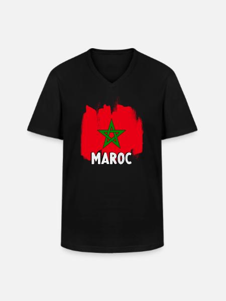 Morocco - Men's V-Neck T-Shirt - black