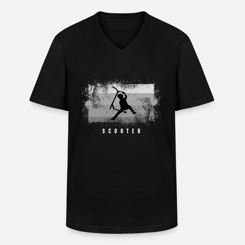 Freestyle-Roller - Männer-T-Shirt mit V-Ausschnitt - Schwarz