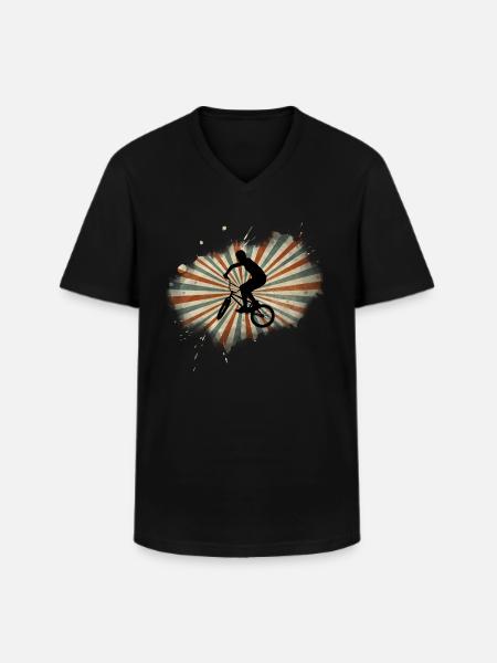 BMX - T-shirt col V Homme - noir