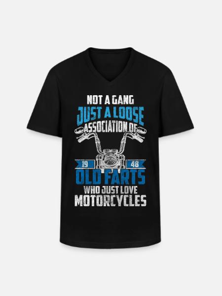 Motorcycle Chopper Husqvarna Motocross - Men's V-Neck T-Shirt - black