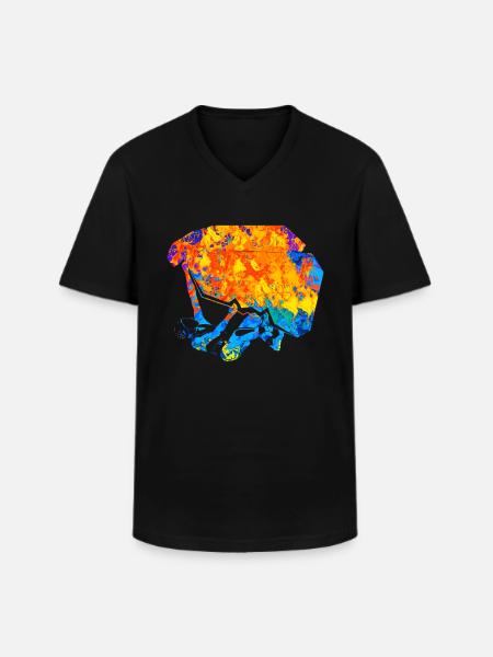 Klettern Bouldern Boulder Kletter Kletterer - Männer-T-Shirt mit V-Ausschnitt - Schwarz