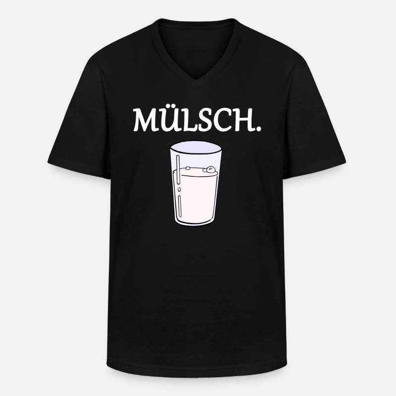 Mülsch 2 - Männer-T-Shirt mit V-Ausschnitt - Schwarz