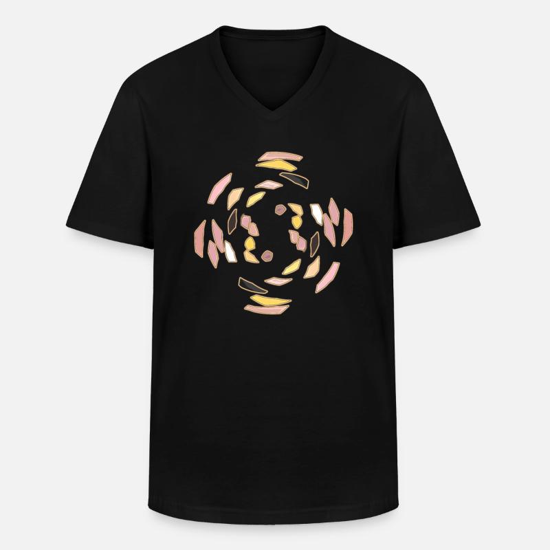 Abstract No. 53 - Männer-T-Shirt mit V-Ausschnitt - Schwarz