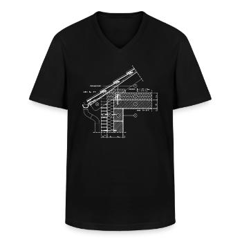 Dachdecker Bauzeichner Dachdeckermeister lustiges - Männer-T-Shirt mit V-Ausschnitt - Schwarz - Vorne - AI Model Male 178 dark (178cm)