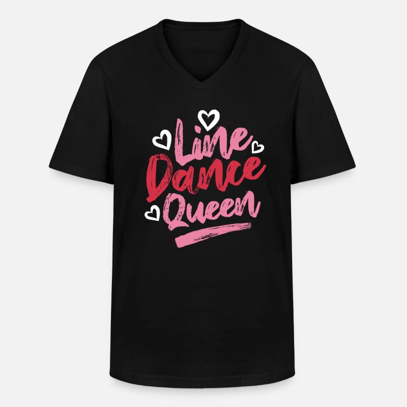 Linedance Queen - Linedancing Countrymusic - Männer-T-Shirt mit V-Ausschnitt - Schwarz