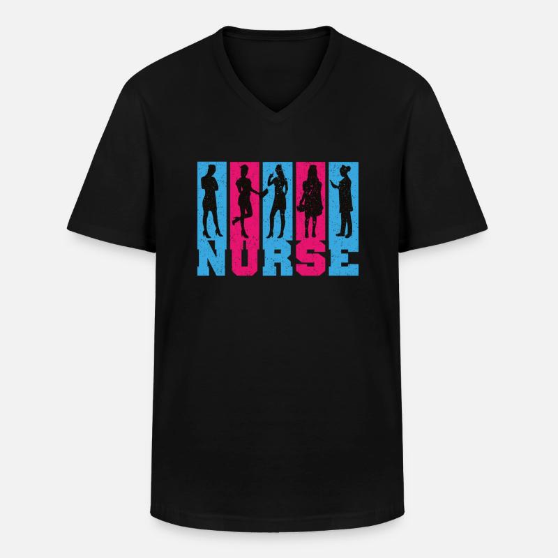 Nurse Krankenschwester Spruch Statement Beruf - Männer-T-Shirt mit V-Ausschnitt - Schwarz