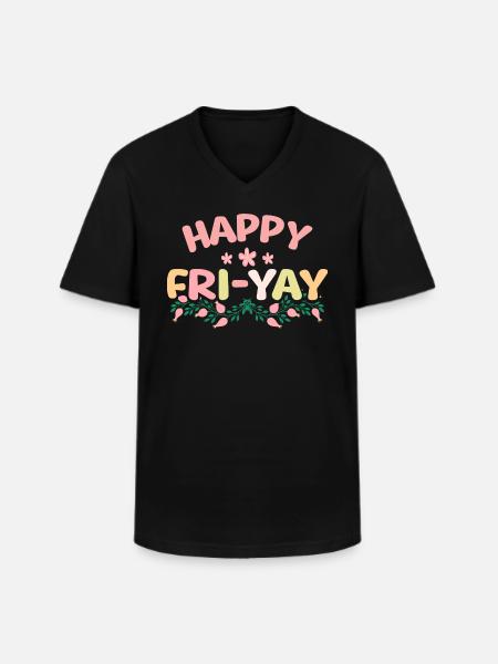 Humor Friday Teacher Weekend - Men's V-Neck T-Shirt - black