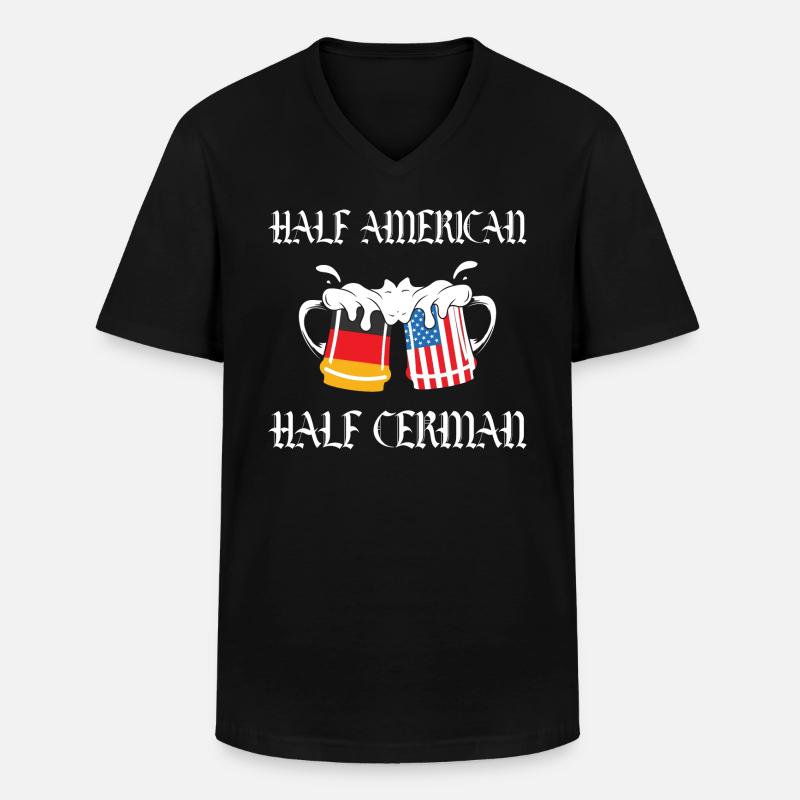 Bier amerikanisch-deutscher Herkunft - Männer-T-Shirt mit V-Ausschnitt - Schwarz