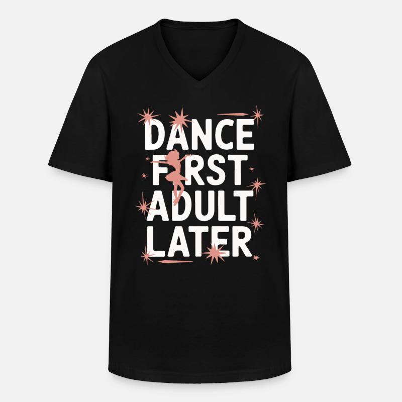 Dancing Dancers Dancing - Men's V-Neck T-Shirt - black