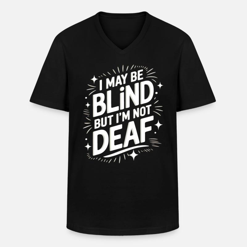 Blinde Blindheit Sehbehinderte Menschen - Männer-T-Shirt mit V-Ausschnitt - Schwarz