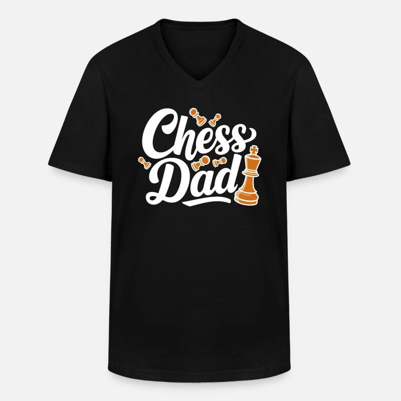 Chess Dad Schach Spruch Zitat - Männer-T-Shirt mit V-Ausschnitt - Schwarz