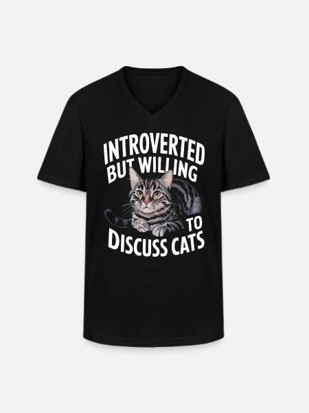 Introvert, antisocial, introvert - Men's V-Neck T-Shirt - black