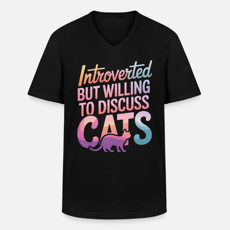 Introvertierter asozialer introvertierter - Männer-T-Shirt mit V-Ausschnitt - Schwarz