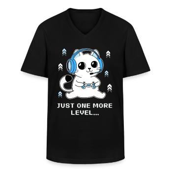 Nur noch eine Ebene - Männer-T-Shirt mit V-Ausschnitt - Schwarz - Vorne - AI Model Male 178 dark (178cm)
