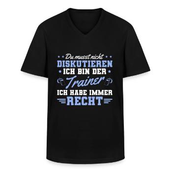 Sportverein Spruch Fußballtrainer - Männer-T-Shirt mit V-Ausschnitt - Schwarz - Vorne - AI Model Male 178 dark (178cm)