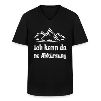 ich kenn da ne Abkürzung - Männer-T-Shirt mit V-Ausschnitt - Schwarz - Vorne - AI Model Male 178 dark (178cm)