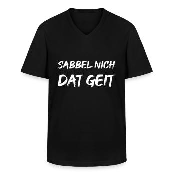 Sabbel nich dat geit - Männer-T-Shirt mit V-Ausschnitt - Schwarz - Vorne - AI Model Male 178 dark (178cm)