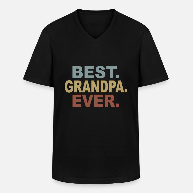 Opa Großeltern Geschenkidee Spruch - Männer-T-Shirt mit V-Ausschnitt - Schwarz