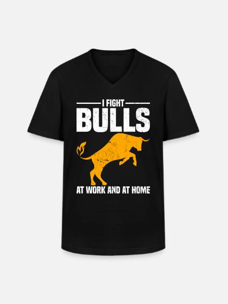 Cowboy - Männer-T-Shirt mit V-Ausschnitt - Schwarz