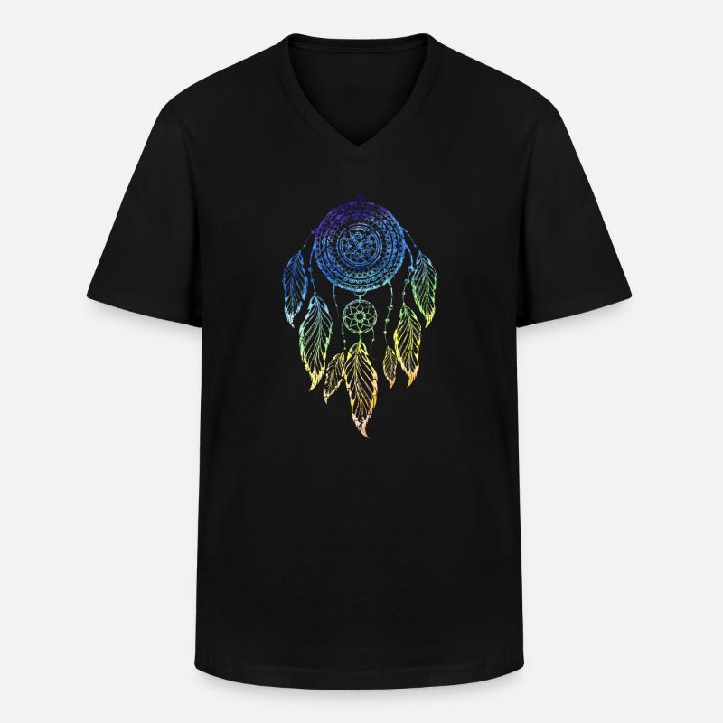 Traumfänger - Männer-T-Shirt mit V-Ausschnitt - Schwarz