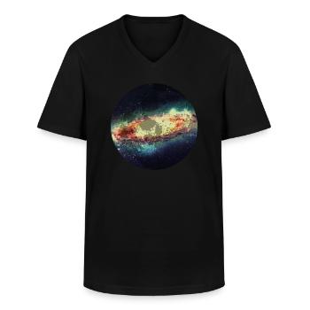 Galaxie Milchstrasse - Männer-T-Shirt mit V-Ausschnitt - Schwarz - Vorne - AI Model Male 178 dark (178cm)