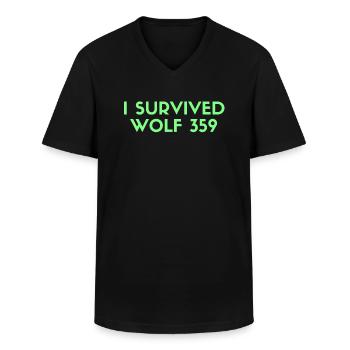 Wolf 359 - Männer-T-Shirt mit V-Ausschnitt - Schwarz - Vorne - AI Model Male 178 dark (178cm)