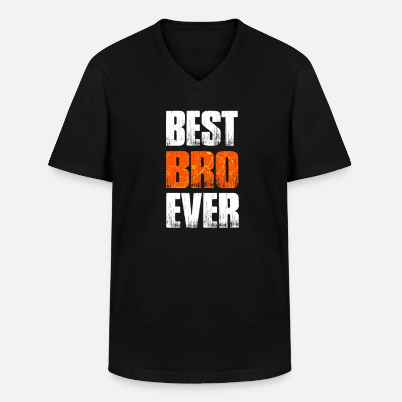 Bester Bruder - Männer-T-Shirt mit V-Ausschnitt - Schwarz