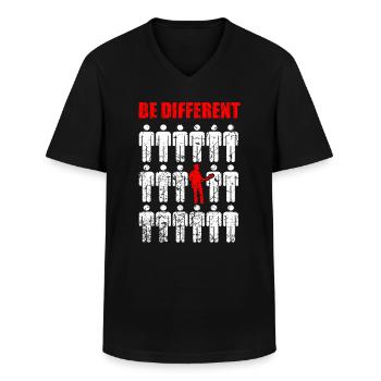Rocker Rock Guitare Guitariste Alternative - T-shirt col V Homme - noir - Devant - AI Model Male 178 dark (178cm)