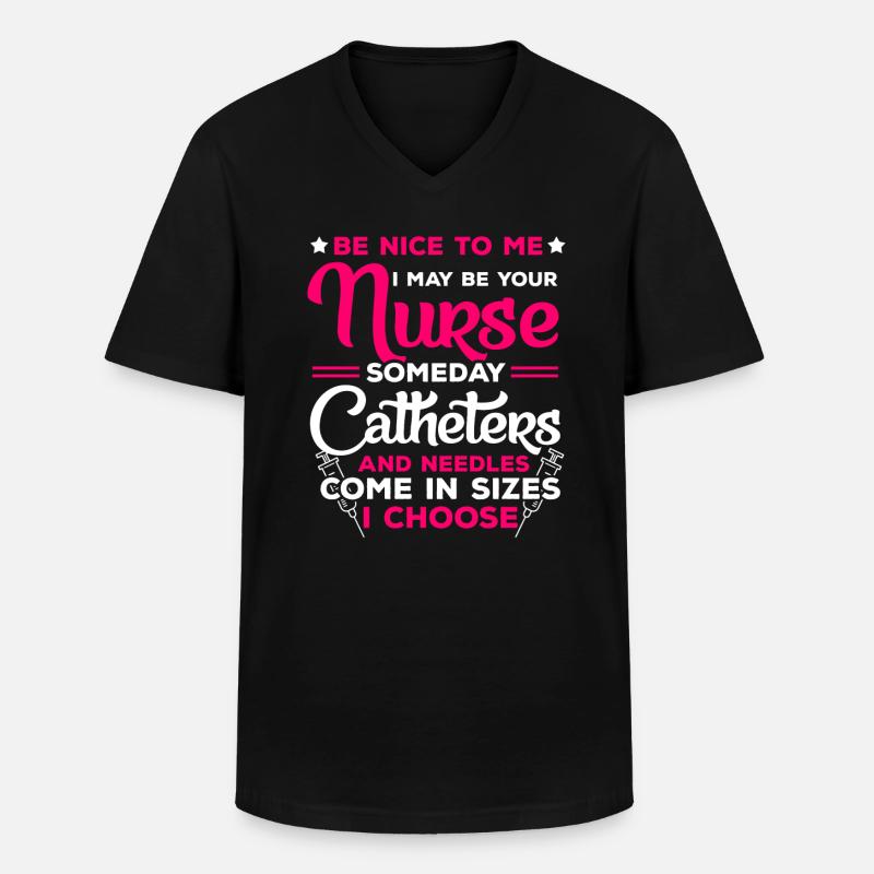 Krankenschwester Lustiger Spruch - Männer-T-Shirt mit V-Ausschnitt - Schwarz