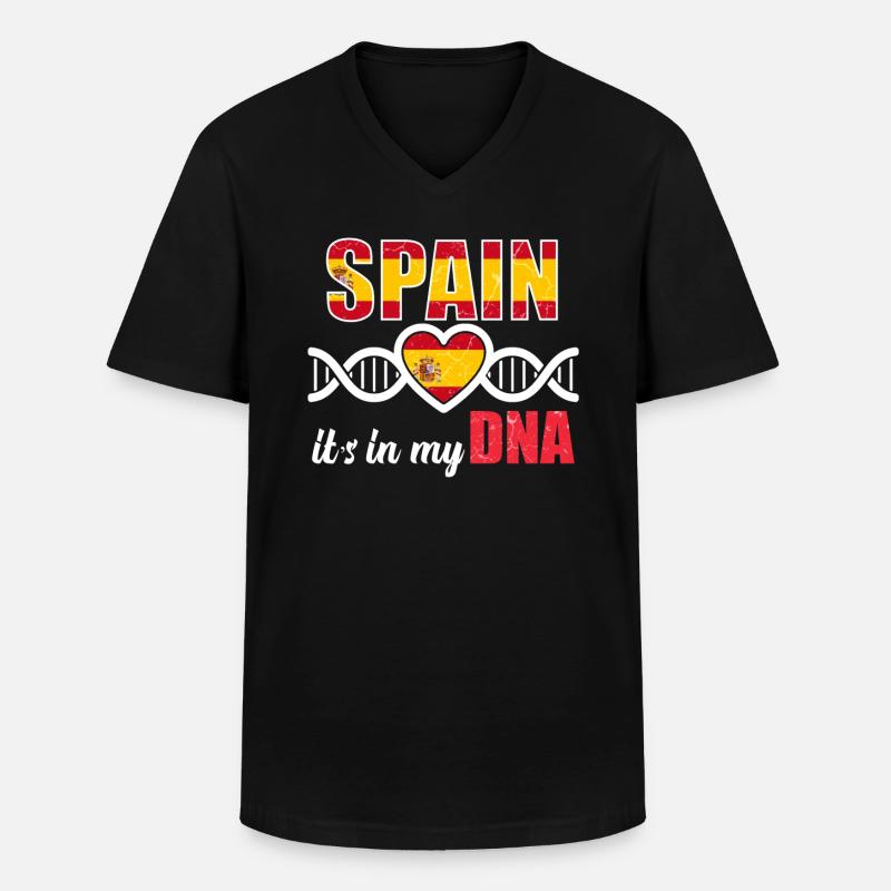 Spanien Spanier - Männer-T-Shirt mit V-Ausschnitt - Schwarz