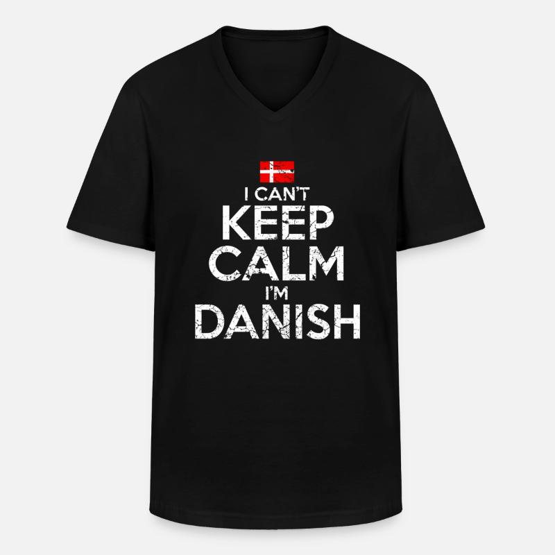 Dänisch Dänemark - Männer-T-Shirt mit V-Ausschnitt - Schwarz
