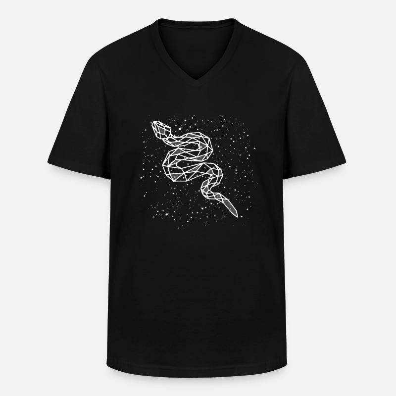 Schlange Chinesisches Sternzeichen - Männer-T-Shirt mit V-Ausschnitt - Schwarz