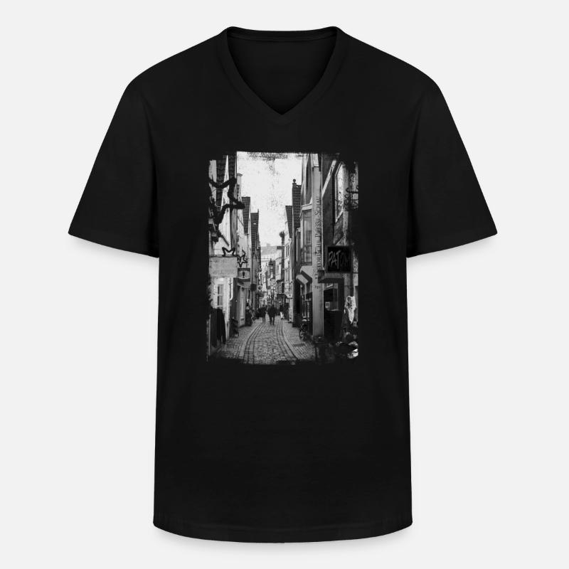 Bremen - Männer-T-Shirt mit V-Ausschnitt - Schwarz