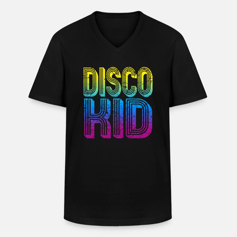 Disco Kid - Männer-T-Shirt mit V-Ausschnitt - Schwarz