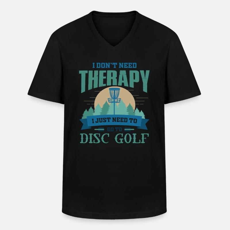 Frisbee Golf, Frisbee Golf Golf, Disc - Männer-T-Shirt mit V-Ausschnitt - Schwarz