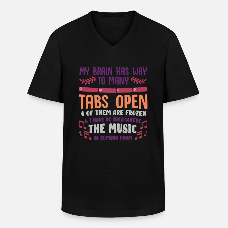 adhd, adhd Gehirn, Tabs, - Männer-T-Shirt mit V-Ausschnitt - Schwarz