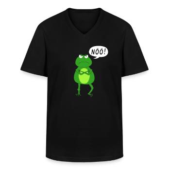 Amphibie amusant - T-shirt col V Homme - noir - Devant - AI Model Male 178 dark (178cm)