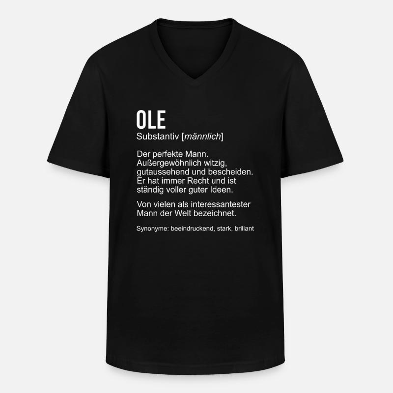 OLE - Männer-T-Shirt mit V-Ausschnitt - Schwarz