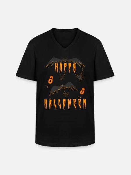 Halloween Happy Halloween - Men's V-Neck T-Shirt - black