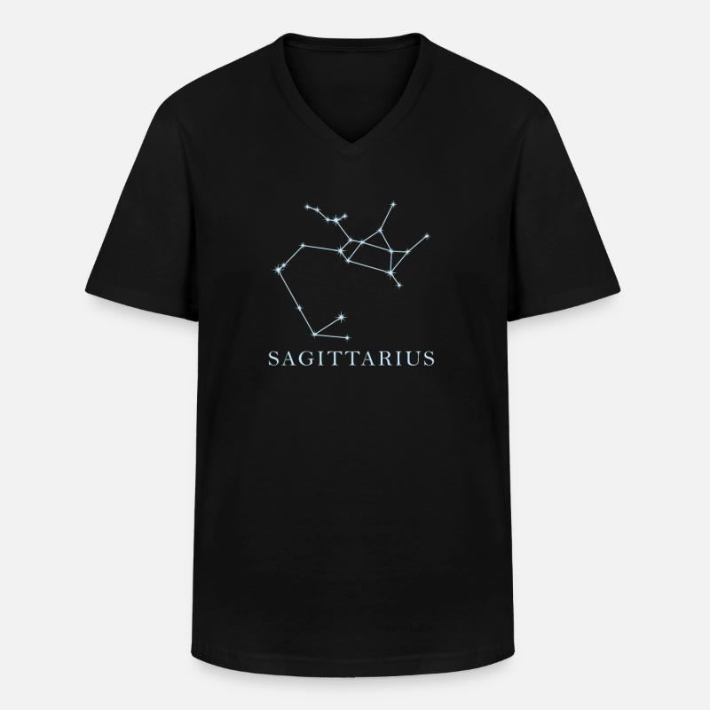 Sternkonstellation Sternzeichen Schütze - Männer-T-Shirt mit V-Ausschnitt - Schwarz