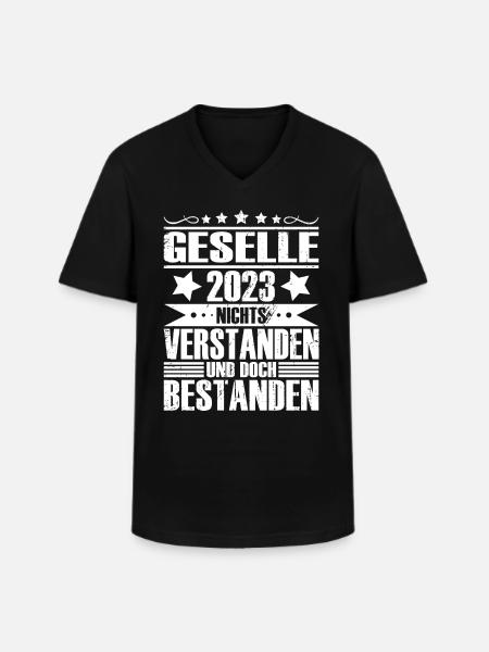Geselle 2023 - Männer-T-Shirt mit V-Ausschnitt - Schwarz