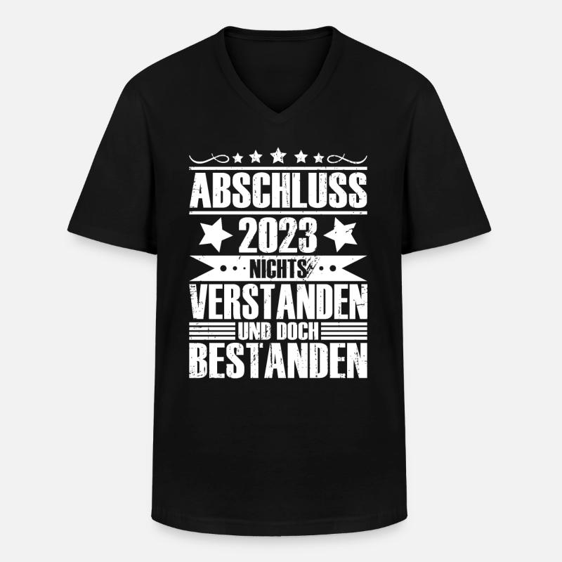 Abschluss 2023 - Männer-T-Shirt mit V-Ausschnitt - Schwarz