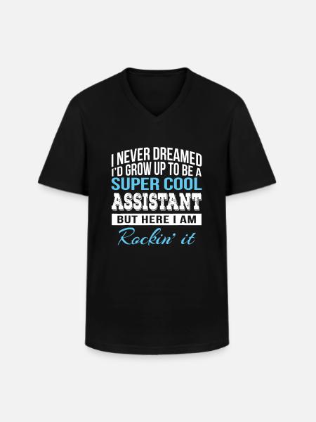 Funny Assistant Gift Admin - Men's V-Neck T-Shirt - black