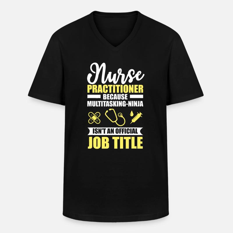 Krankenschwester Praktiker Multitasking-Ninja - Männer-T-Shirt mit V-Ausschnitt - Schwarz