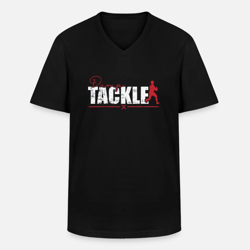 Dump Tackle Dumping Rugby - Männer-T-Shirt mit V-Ausschnitt - Schwarz