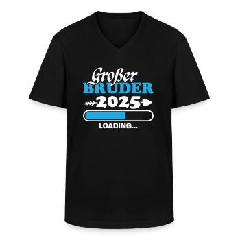Großer Bruder 2025 - Männer-T-Shirt mit V-Ausschnitt - Schwarz - Vorne - AI Model Male 178 dark (178cm)